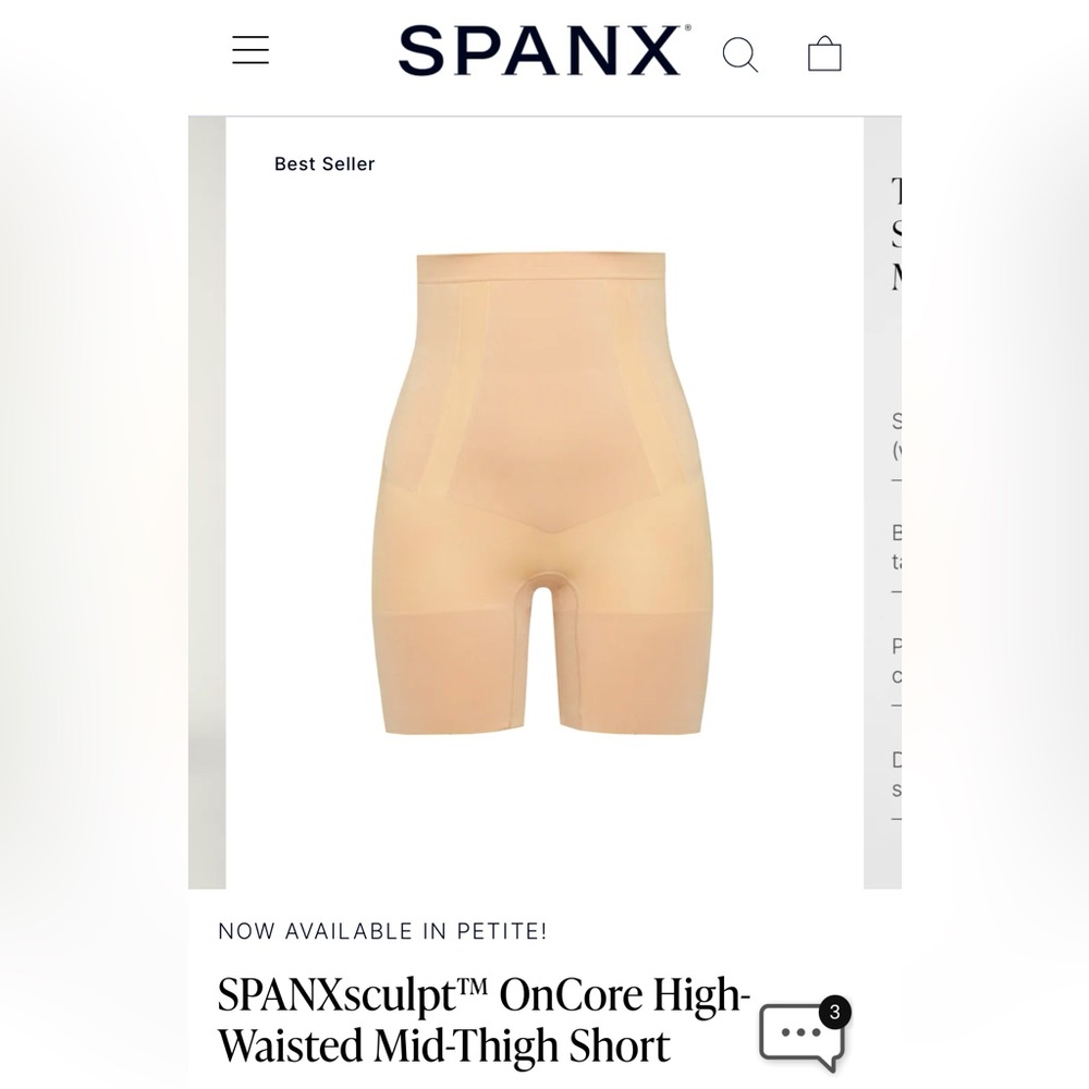 SPANXsculpt™ OnCore High-Waisted Mid-Thigh Short